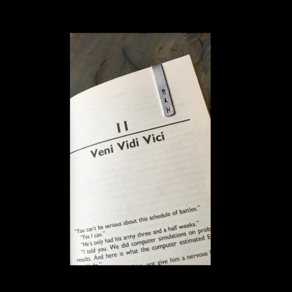 Hand stamped custom metal bookmark - Picture 2 of 2